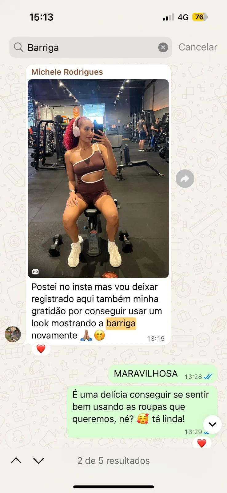 Relato antes e depois